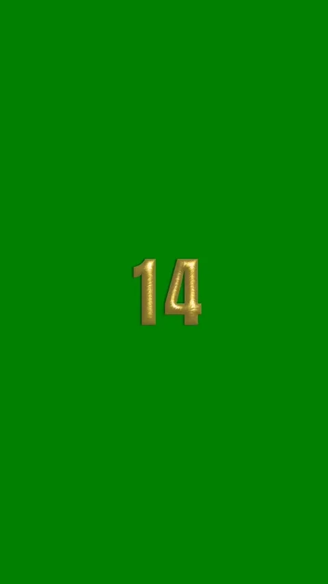 20 second portrait SD video with green background with 2 digit countdown Stock Footage 284431537
