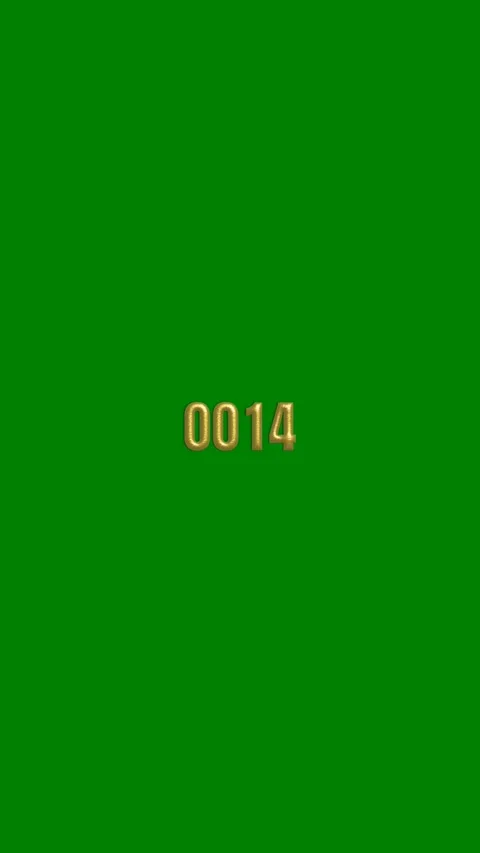20 second portrait SD video with green background with 4 digit countdown Stock Footage 284431545