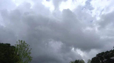 20 second timelapse of storm clouds blowing over Stock Footage 49469765
