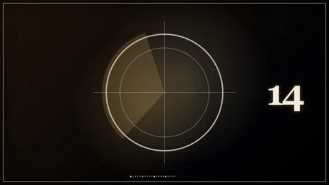 20-Second Vintage Film Countdown Timer with Circular Wipe Stock Footage 340465277