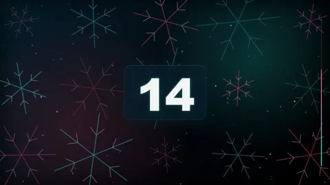 20-Second Winter Snowflake Countdown Timer Vídeo Stock 340465415