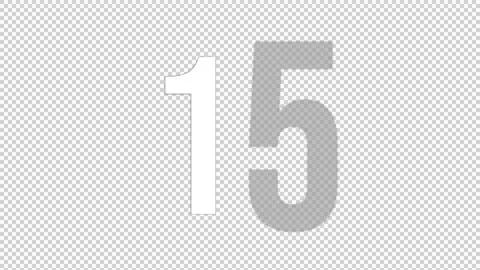 20 Seconds Countdown Alpha channel Background Stock Footage 227265745