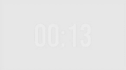 20 Seconds Countdown Alpha channel Background Stock Footage 227265966