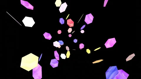 20 seconds seamless looping hexagon discs spiral Видео 335543355