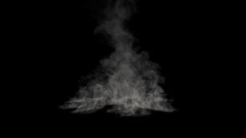 20 Seconds Smoke from Ground Simulation on Black Background Vidéo 280417534