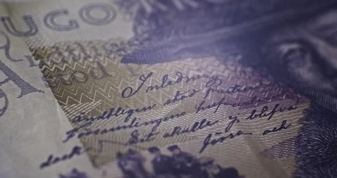 20 SEK CloseUp Deatails EU currency Vídeos de archivo 120263167