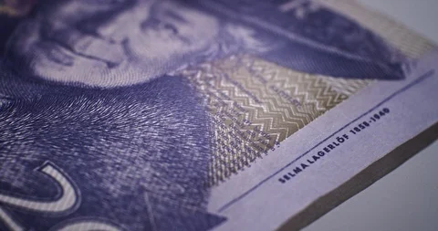 20 SEK CloseUp Deatails EU currency Stock Footage 120263645