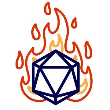 20 sided dice with numbers. Illustrazione stock