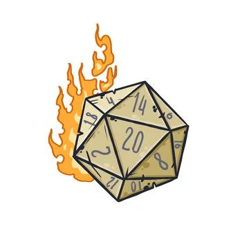 20 sided dice with numbers. Illustrazione stock