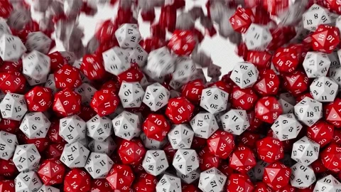 20-Sided Dice Transition Video stock 172483485