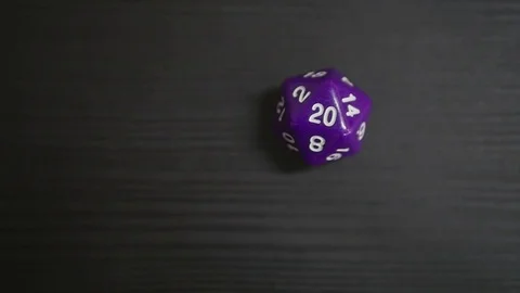 20 Sided Die Roling Stock Footage 79384169