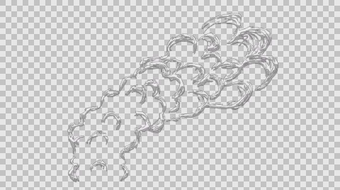 20 Smoke Elements Pack. Hand drawn Smoke Elements pre-rendered with alpha channe Stock Footage 68065119