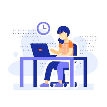 20 student desk computer 1 Illustrazione stock