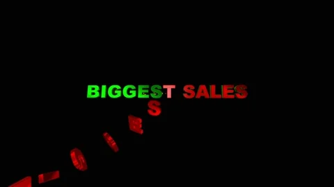 20 Text Animation with Graphics Biggest Sales Video stock 130848126