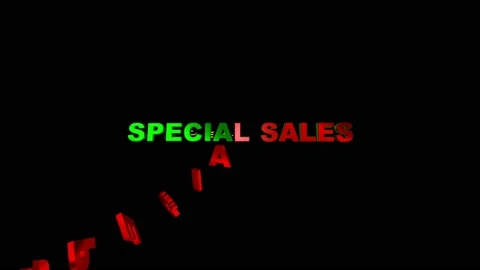 20 Text Animation with Graphics Special Sales 库存影片 130848849