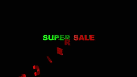 20 Text Animation with Graphics Super Sale Stockbeeldmateriaal 130848865
