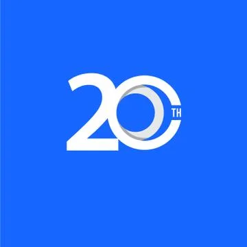 20 Th Anniversary Vector Template Design Illustration Stock Illustration