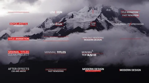 20 Titels 스톡 After Effects