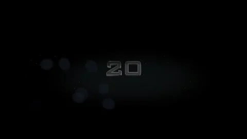 20 title metal text on black alpha channel background Stock Footage 295814406