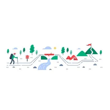 20 Trekking 6 Illustrazione stock