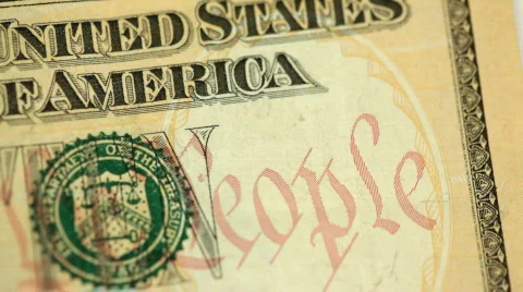 $20 US bill - overhead pan Stock Footage 306200