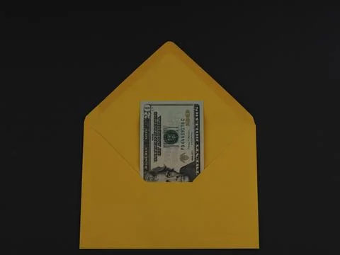 20 US dollar in the envelope Stock Photos