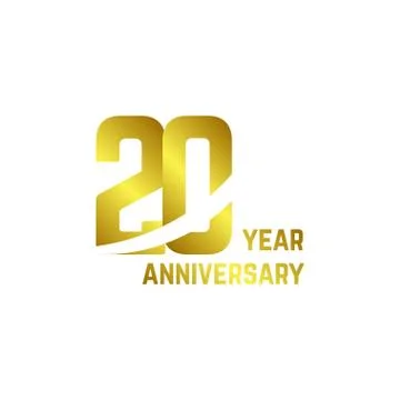 20 Year Anniversary Logo Vector Template Design Illustration Stock Illustration