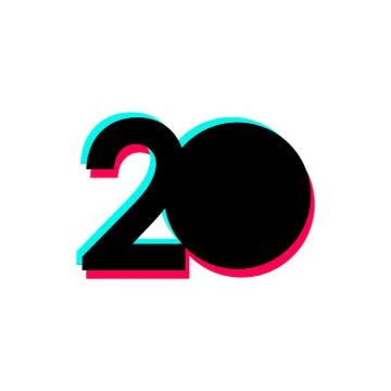 20 Year Anniversary Vector Template Design Illustration Stock Illustration