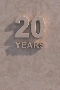 20 years 3d text Stock Illustration