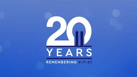 20 Years of 9 11. Remember Patriot day, september 11 Stock Footage 162454722