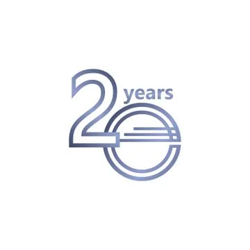 20 Years Anniversary Vector Template Design Illustration Stock Illustration