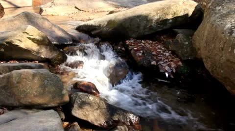 200 foot mountain waterfall Stock Footage 8972147