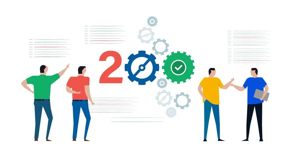 200 Ok error code success web server browser team discussing illustration 스톡 일러스트