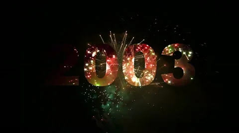 2000-2013 fireworks Video stock 12754373