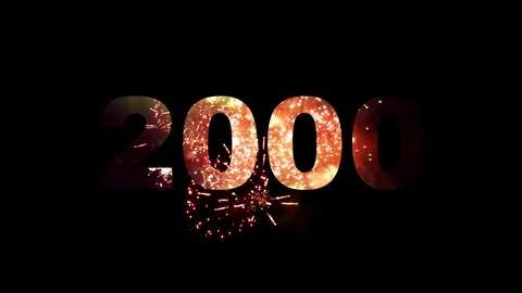 2000-2020 fireworks 01 Stock Footage 122934050