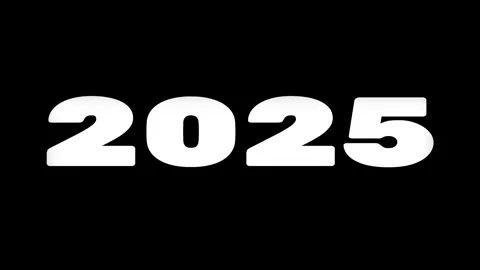 2000 to 2025 Calculation on black background animation. 4k Video Video stock 306275627