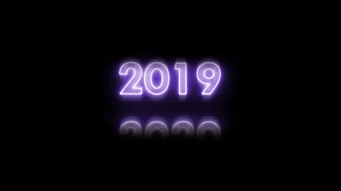 2000 to 2026 year neon scroll animation, New year 2026 with black screen. 動画素材 328117379
