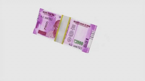 2000 Indian Rupee Money Stack Animation Icon Stock Footage 341763068