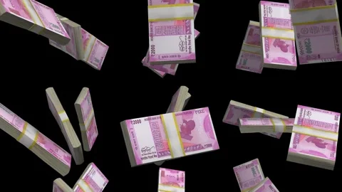2000 Indian Rupees Stock Footage 296474454