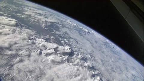 2000 NASA SPACE SHUTTLE ENDEAVOUR: wide Earth viewed from space Stock Footage