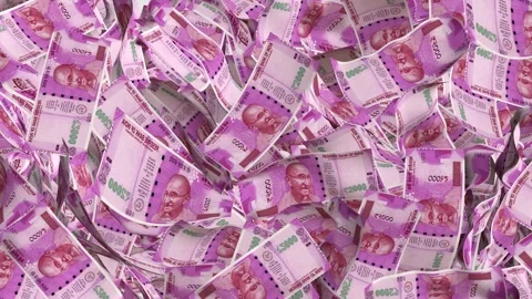2000 Rupees money transition. Alpha channel. Stock Footage 252522740