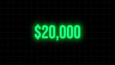 20000 dollar number counting animation finance growth motion Stock Footage 330539653