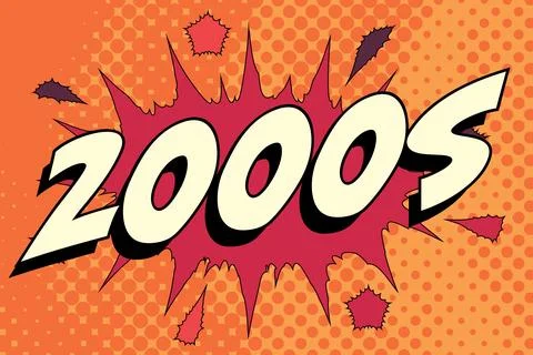 2000s Abstract cartoon frame vector background. vintage pattern Stock Illustration