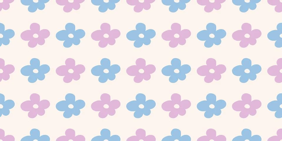2000s flowers. seamless pattern with abstract colors in delicate pastel sha.. Illustrazione stock