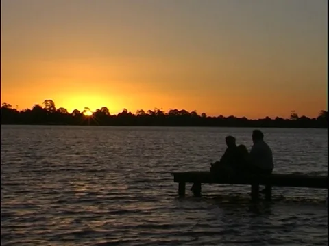2001: Sunset Over Lake Wendouree, Ballarat Australia Stock Footage 79944882