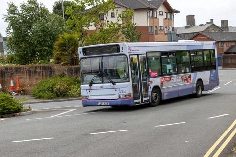 A 2005 First Cymru Single Decker bus. Stock Photos