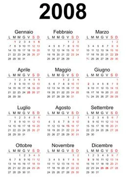 2008 calendar Stock-Fotos