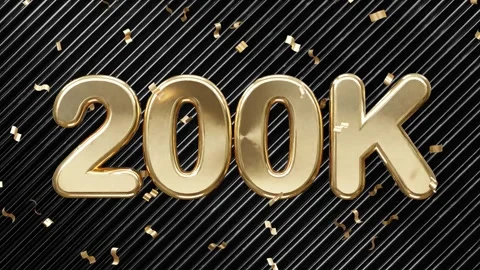 200k celebration text animation motion graphics video Stock Footage 278617092