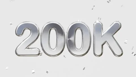 200k celebration text animation motion graphics video Stock Footage 278683526