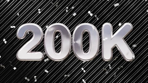 200k celebration text animation motion graphics video Stock Footage 278683569